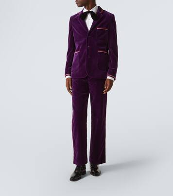 Showcase cotton velvet suit jacket | Bode