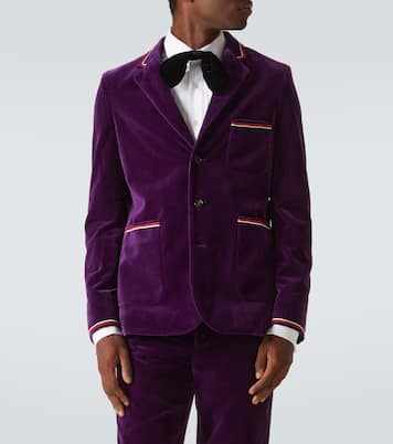 Showcase cotton velvet suit jacket | Bode