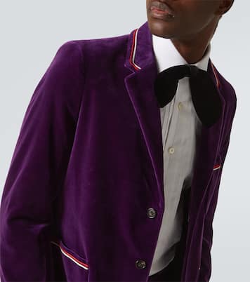 Showcase cotton velvet suit jacket | Bode
