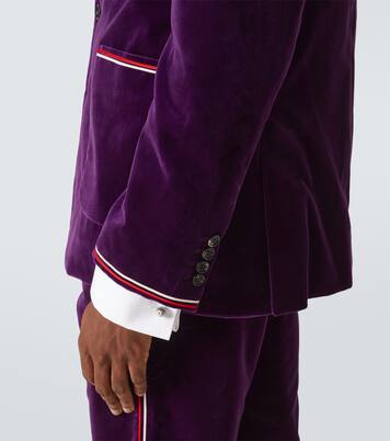Showcase cotton velvet suit jacket | Bode