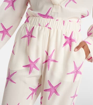 Palazzo-Hose Starfish aus Seide | Valentino