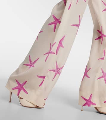 Palazzo-Hose Starfish aus Seide | Valentino