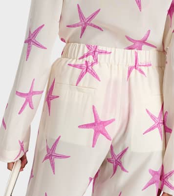 Palazzo-Hose Starfish aus Seide | Valentino