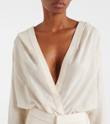 Body con capucha de mezcla de lana | Alaïa