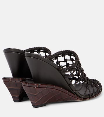 Wedge-Mules Double 110 aus Leder | Jacquemus