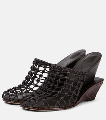 Wedge-Mules Double 110 aus Leder | Jacquemus