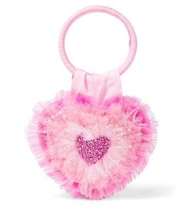 Heartburst ruffled tulle shoulder bag | Tutu Du Monde