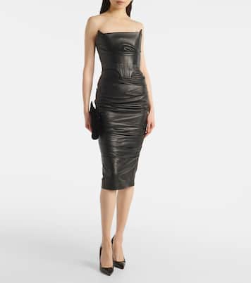 Abito midi in pelle | Alex Perry