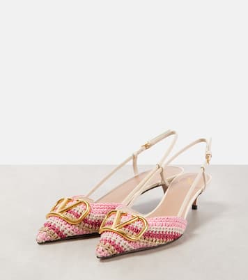 VLogo Signature 40 slingback pumps  | Valentino Garavani