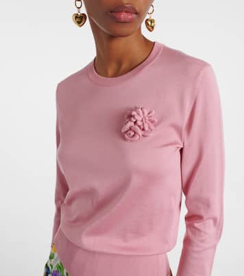 Floral-appliqué sweater | Dolce&Gabbana