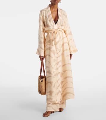 Bedrucktes Cover-up aus Leinen | Johanna Ortiz