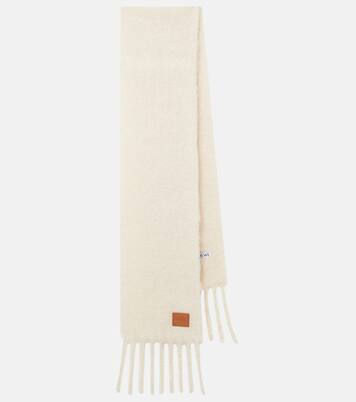 Fringed mohair and wool-blend scarf | Loewe