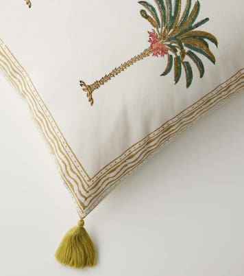 Palms printed cotton cushion | Les-Ottomans