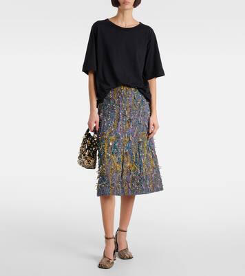 Camiseta en jersey de algodón oversized | Dries Van Noten