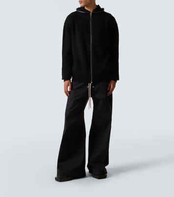 Ribbed-knit virgin wool zip-up sweater | Rick Owens