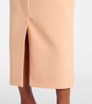 Off-Shoulder-Midikleid aus Crêpe | Safiyaa