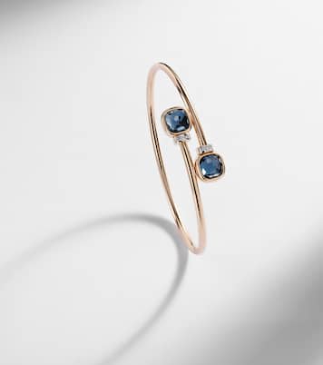 Nudo 18kt gold bangle with topazes and diamonds | Pomellato