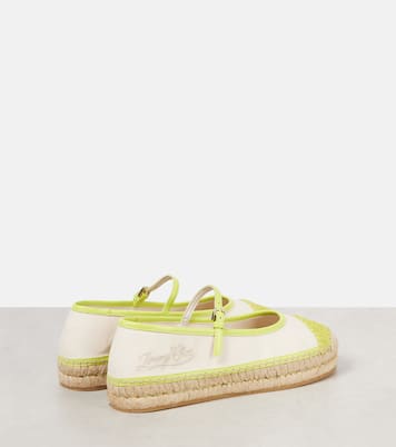 Aciel leather-trimmed canvas espadrilles | Jimmy Choo