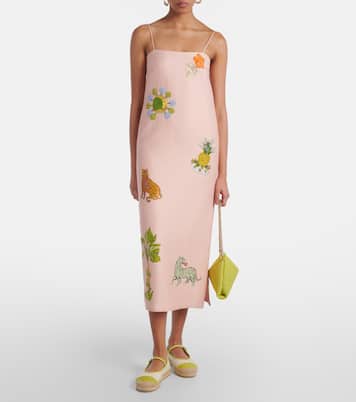 Aciel leather-trimmed canvas espadrilles | Jimmy Choo