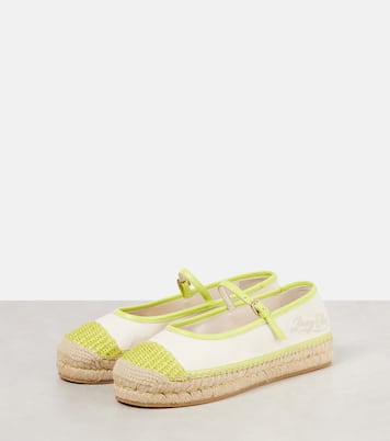 Aciel leather-trimmed canvas espadrilles | Jimmy Choo