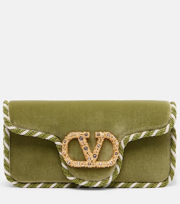Verzierte Clutch Locò Mini aus Samt | Valentino Garavani