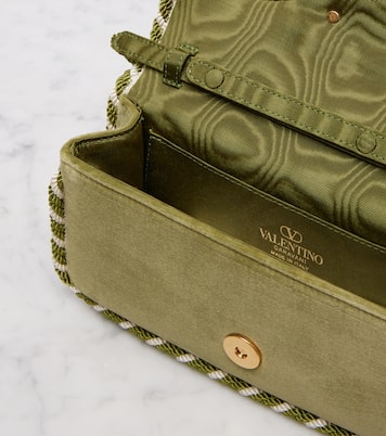 Verzierte Clutch Locò Mini aus Samt | Valentino Garavani