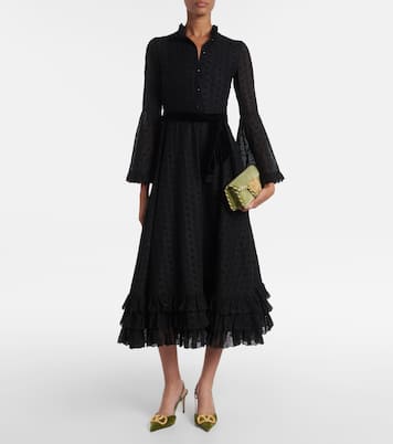 Verzierte Clutch Locò Mini aus Samt | Valentino Garavani