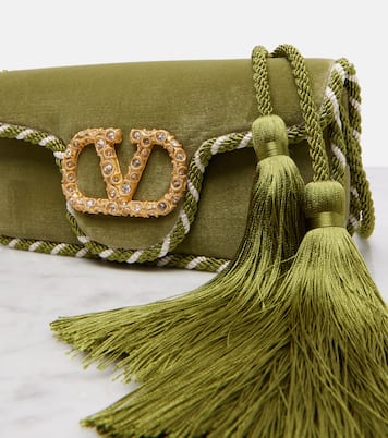 Verzierte Clutch Locò Mini aus Samt | Valentino Garavani
