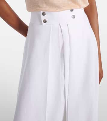 Falda larga Petra de lino plisada | Loro Piana