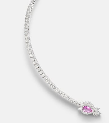 Choker Reign Supreme aus 18kt Weißgold (750/1000) mit Diamanten und Saphiren | Yeprem