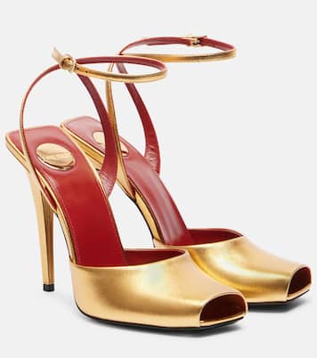 Sandali La Scandale 110 in pelle metallizzata | Saint Laurent