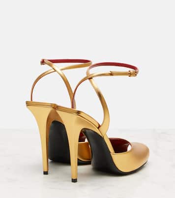 Sandali La Scandale 110 in pelle metallizzata | Saint Laurent