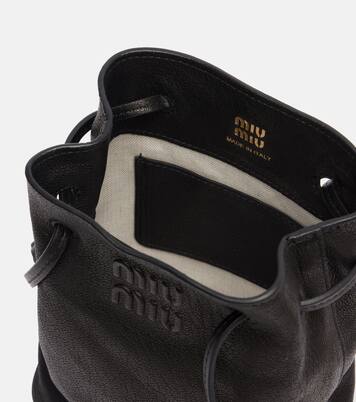 Logo leather crossbody bag | Miu Miu