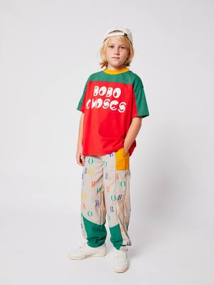 Logo colorblocked cotton T-shirt | Bobo Choses