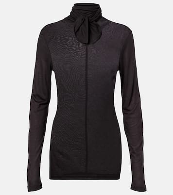 Tie-neck jersey top | Lemaire