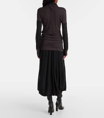 Tie-neck jersey top | Lemaire