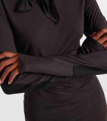 Tie-neck jersey top | Lemaire