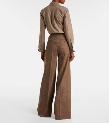 Pantalon ample Brava en laine mélangée | Max Mara