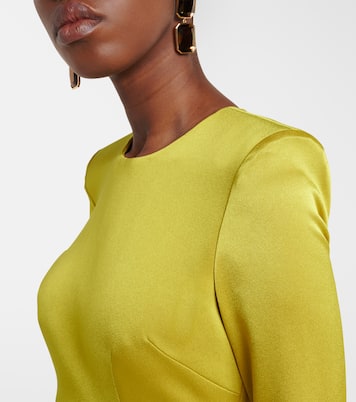 Draped sash satin crêpe gown | Alex Perry