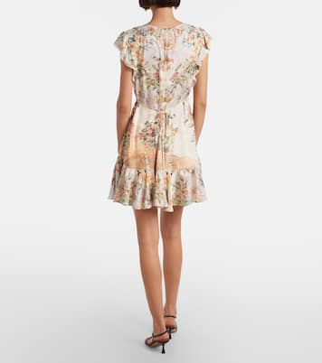 Embellished floral lace-trimmed minidress | Camilla
