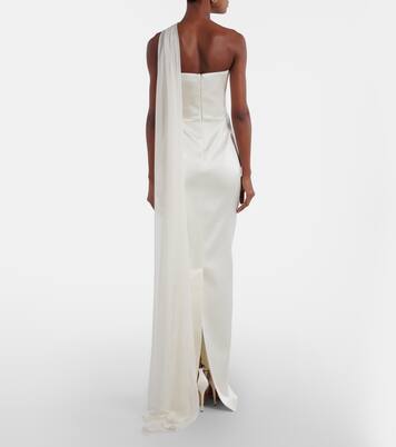 Julietta scarf-detail silk gown | The New Arrivals Ilkyaz Ozel