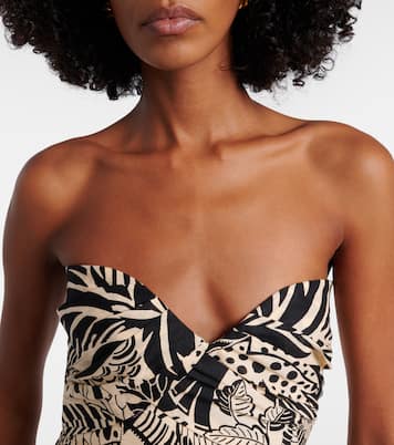 Robe midi Collina imprimée en coton | Poupette St Barth