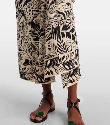 Robe midi Collina imprimée en coton | Poupette St Barth