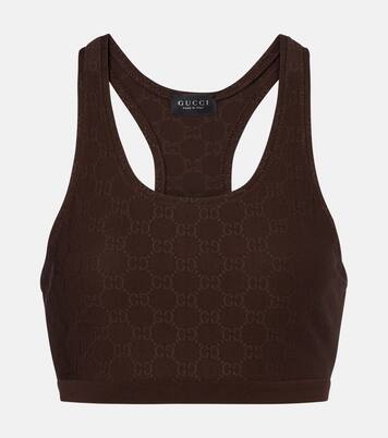 GG jersey jacquard sports bra | Gucci