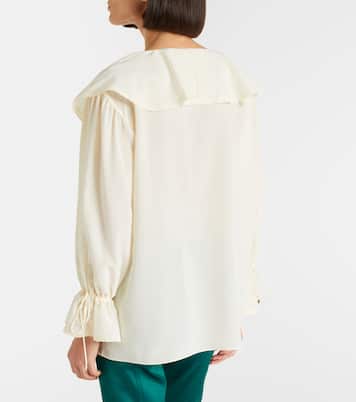 Top aus Seide mit Spitze | Chloé