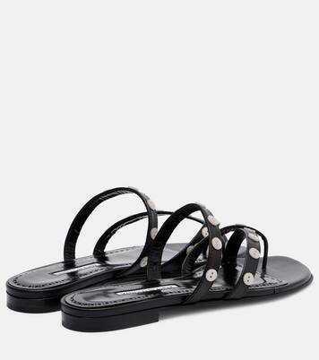 Irafli embellished leather thong sandals | Manolo Blahnik