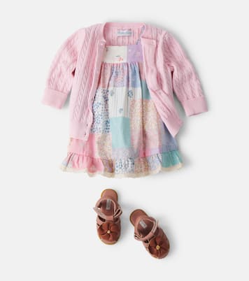 Baby Ayla and Silla cotton dress and bloomers set | Wheat
