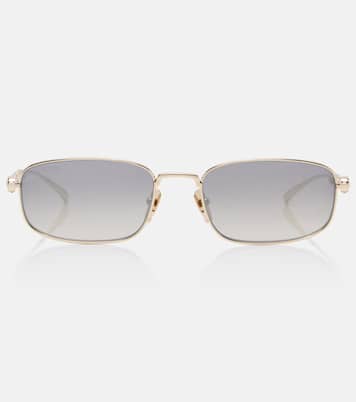 Bamboo crystal-embellished rectangular sunglasses | Gucci