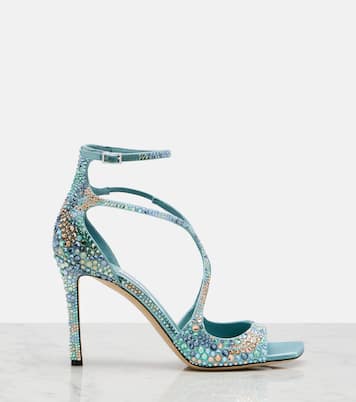 Azia embellished satin sandals | Jimmy Choo