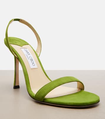 Slingback-Sandalen Jenn aus Veloursleder | Jimmy Choo